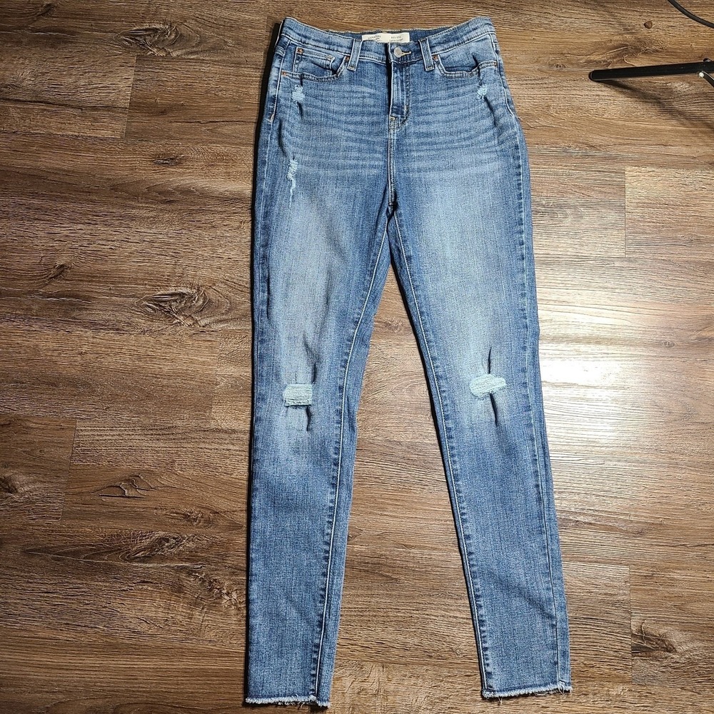 Signature Levis Strauss Jeans Womens 28x29 Blue High Rise Super Skinny